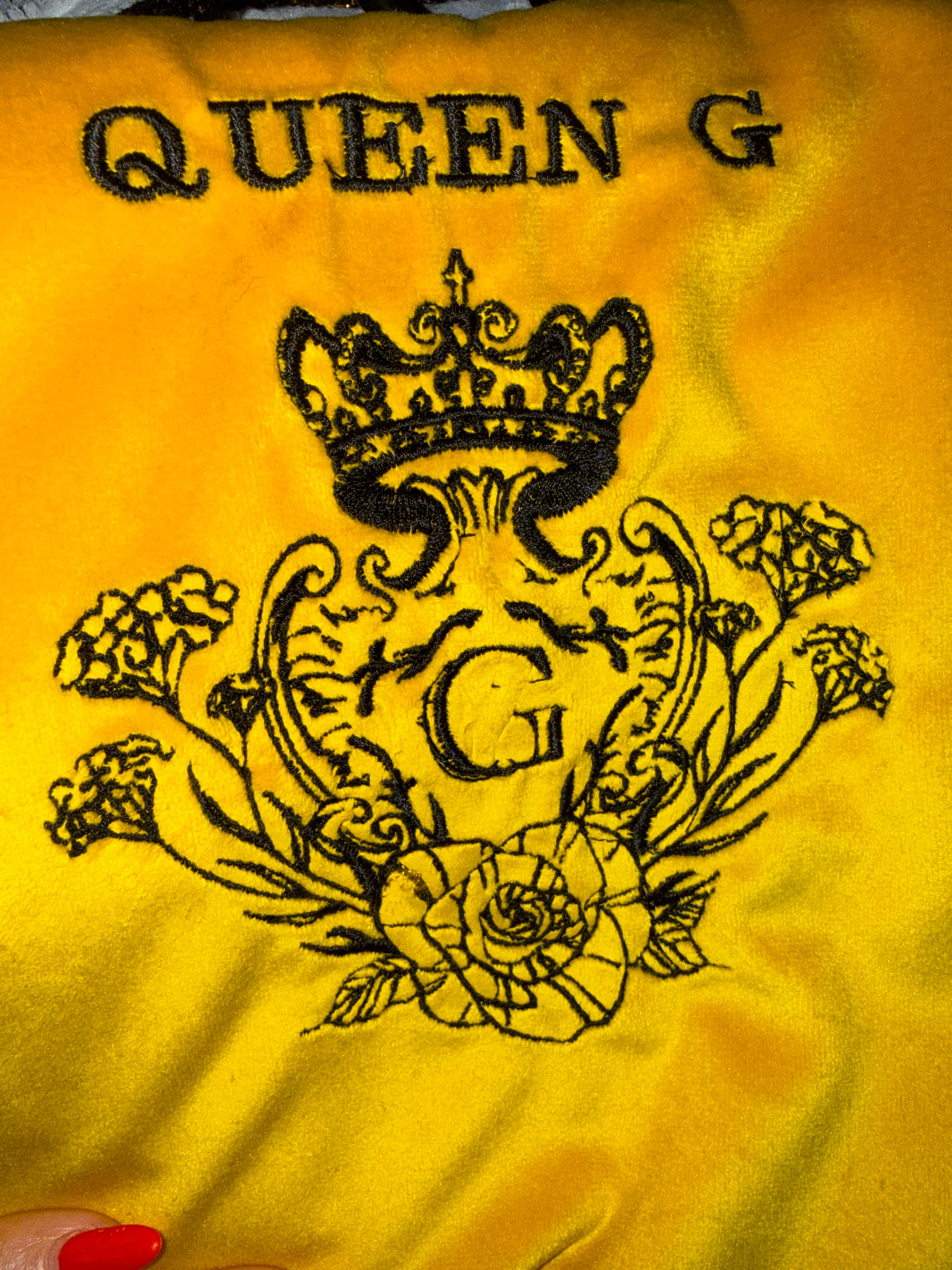 Sac à dos en velours lisse jaune