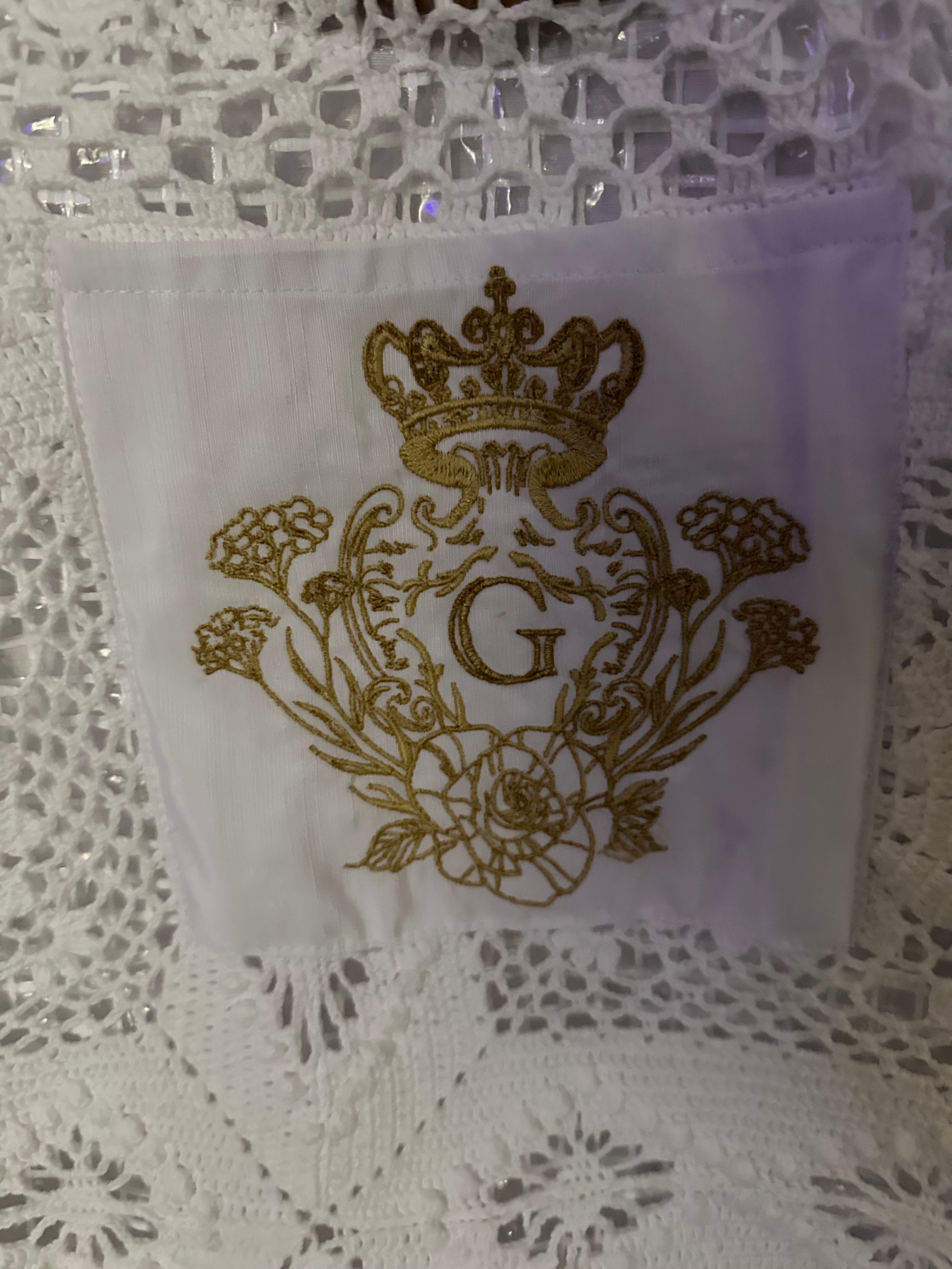 Sac Marie-Anne blanc doublure transparente plastifiée et son logo doré