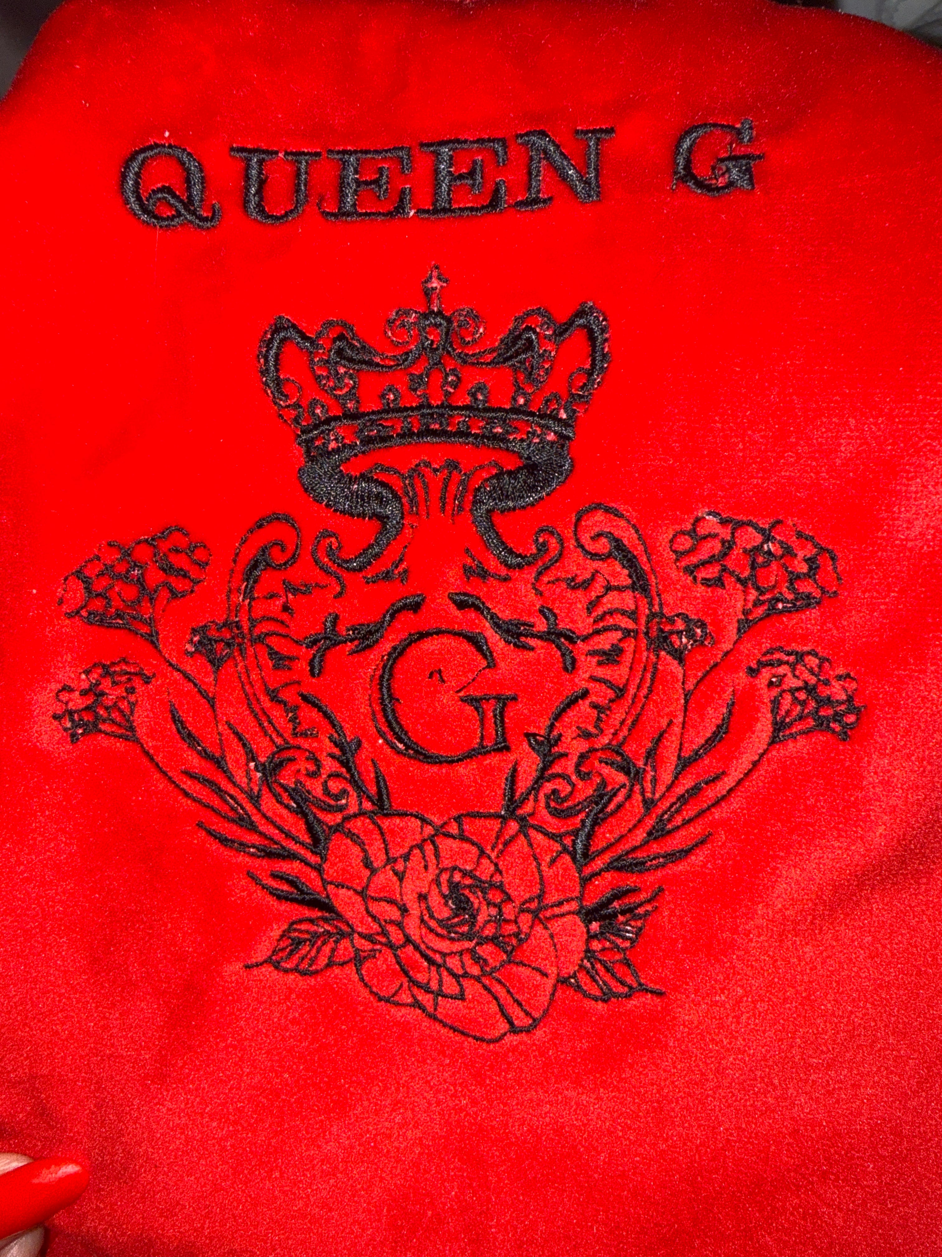 Sac à dos en velours lisse rouge