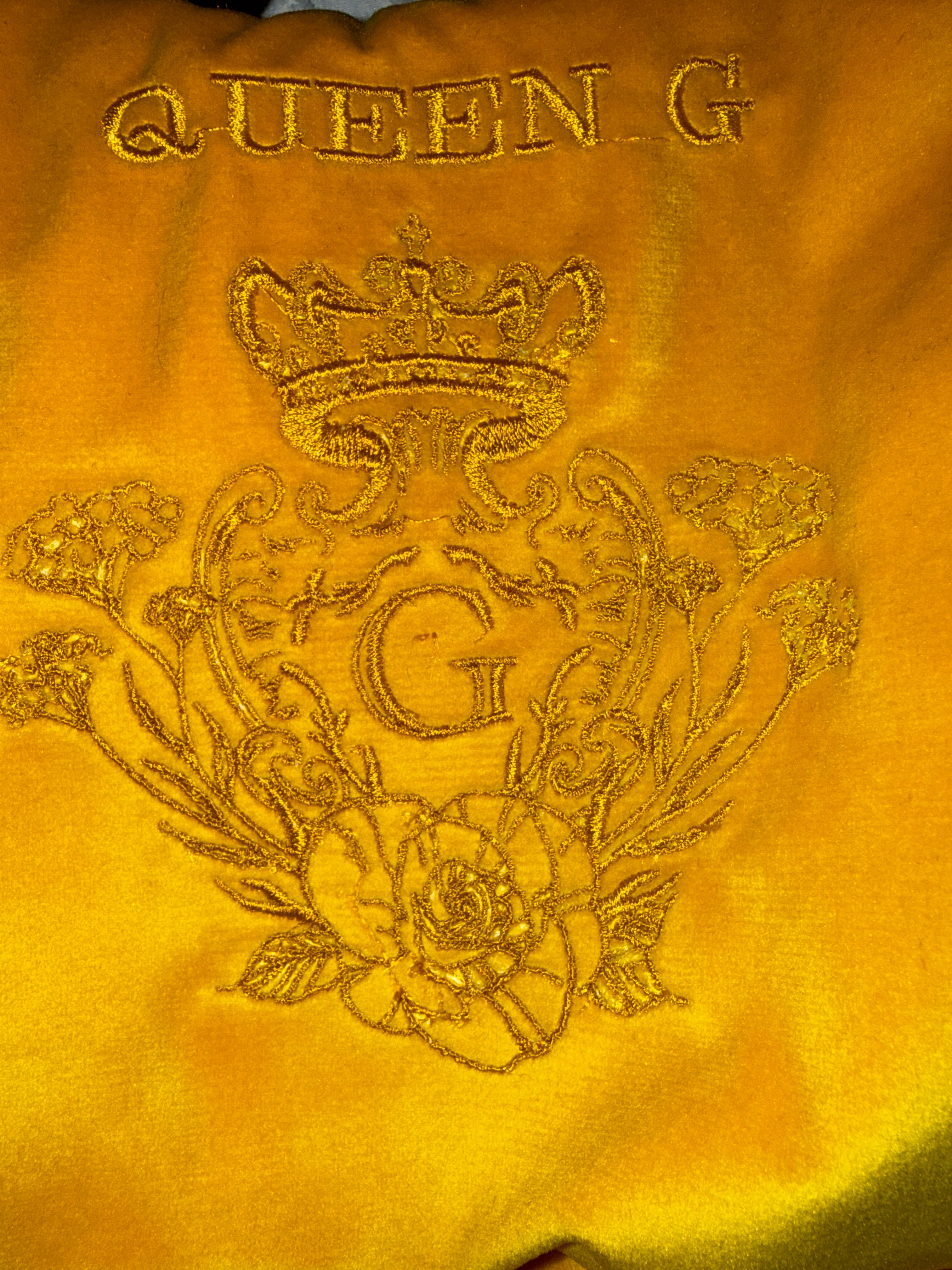 Sac à dos en velours lisse jaune