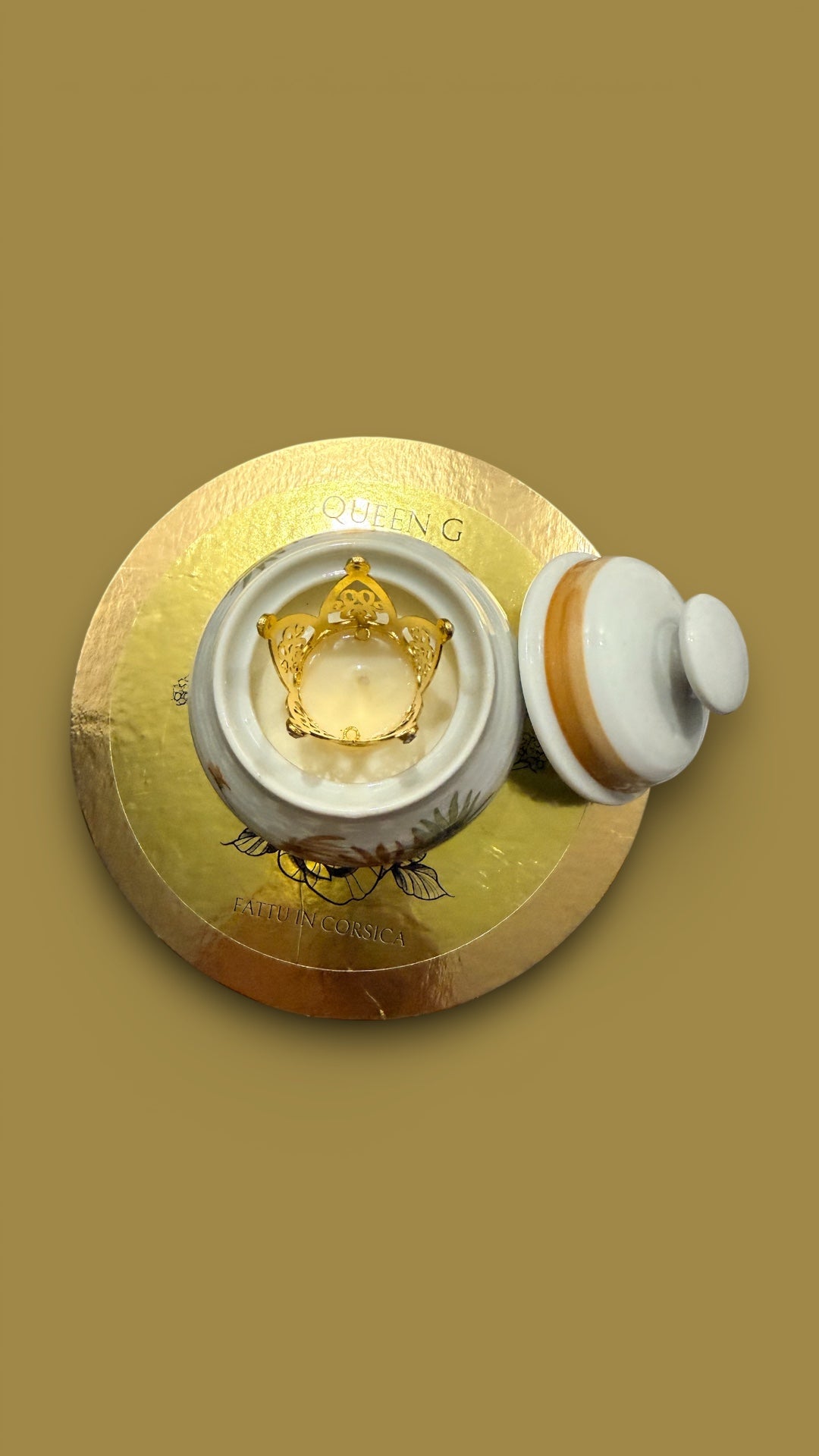 Bougie Queen G ambre Gris